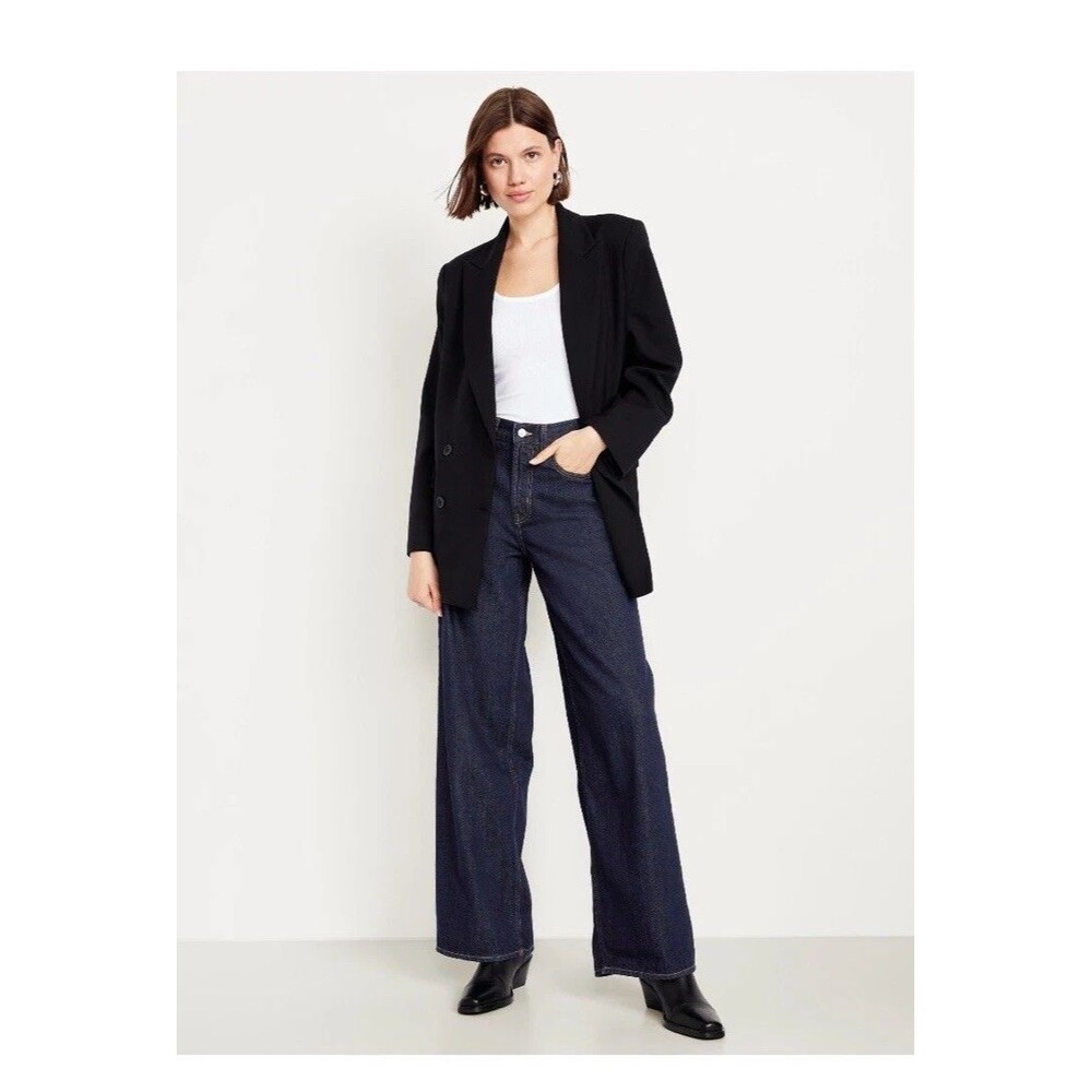 Women's High-Waisted Baggy Wide-Leg Jeans Size 6